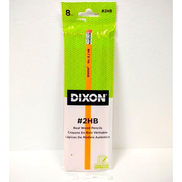 Dixon No 2 Yellow #2HB Real Wood Pencils 8 Count Black Core #2 Pencils - Picture 6 of 6